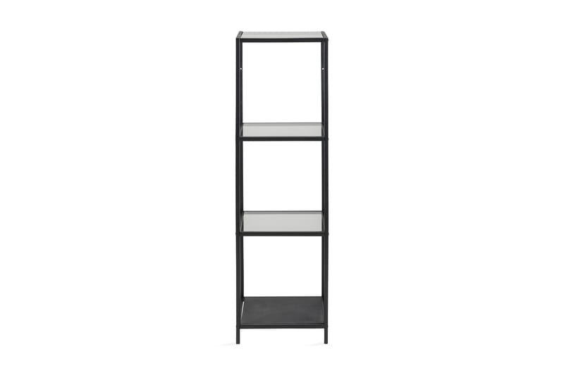 BURCH Bokhylla 4 plan Svart/Glas - Förvaring - Hyllor - Bokhylla