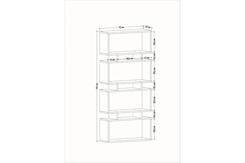 Burrells Bokhylla 72x25 cm - Vit - Förvaring - Hyllor - Bokhylla