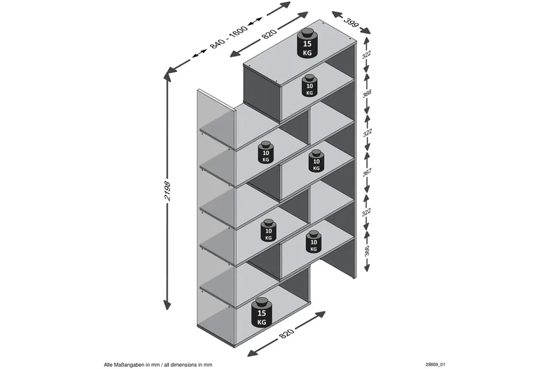 Calvia Bokhylla 84 cm - Vit - Förvaring - Hyllor - Bokhylla