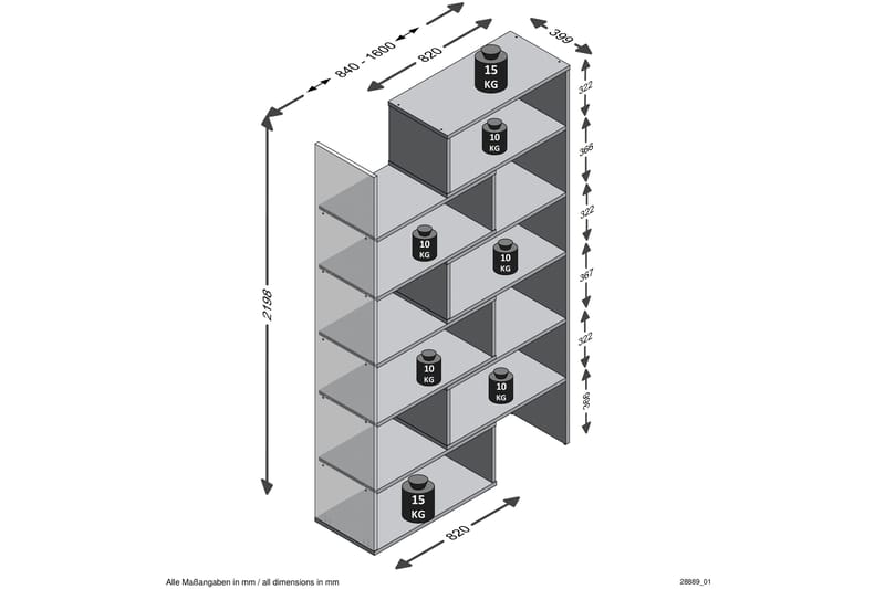 Calvia Bokhylla 84 cm - Vit - Förvaring - Hyllor - Bokhylla