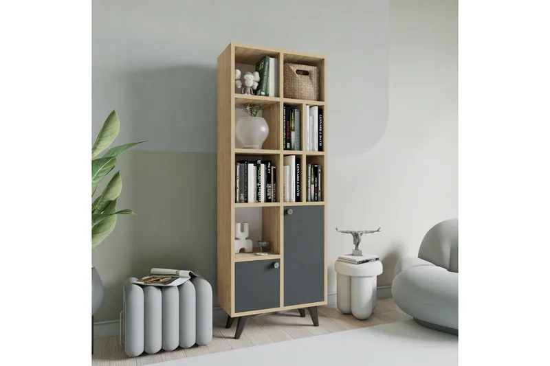 Casabetania Bokhylla 30x60 cm - Antracit/Natur - Förvaring - Hyllor - Bokhylla