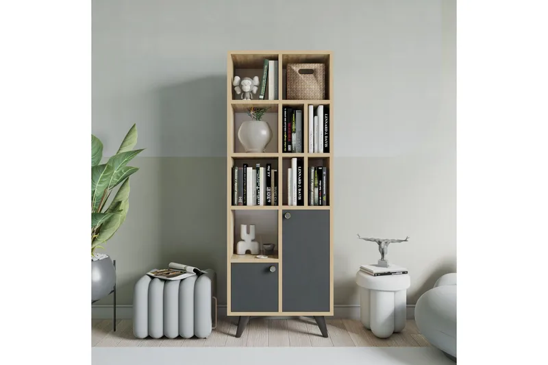Casabetania Bokhylla 30x60 cm, Natur/Antracit