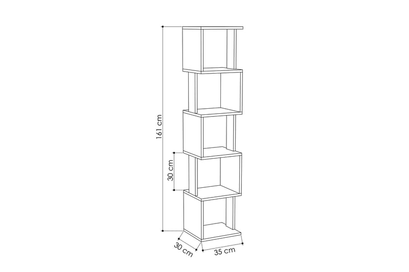 Chiranda Förvaringshylla - Mörkgrå/Trä - Förvaring - Hyllor - Bokhylla