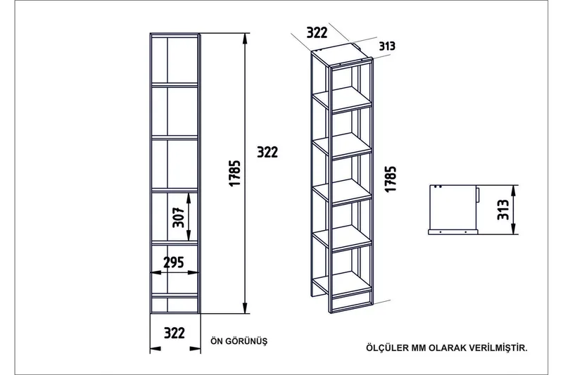 Cofield Bokhylla 32 cm - Guld|Svart - Förvaring - Hyllor - Bokhylla