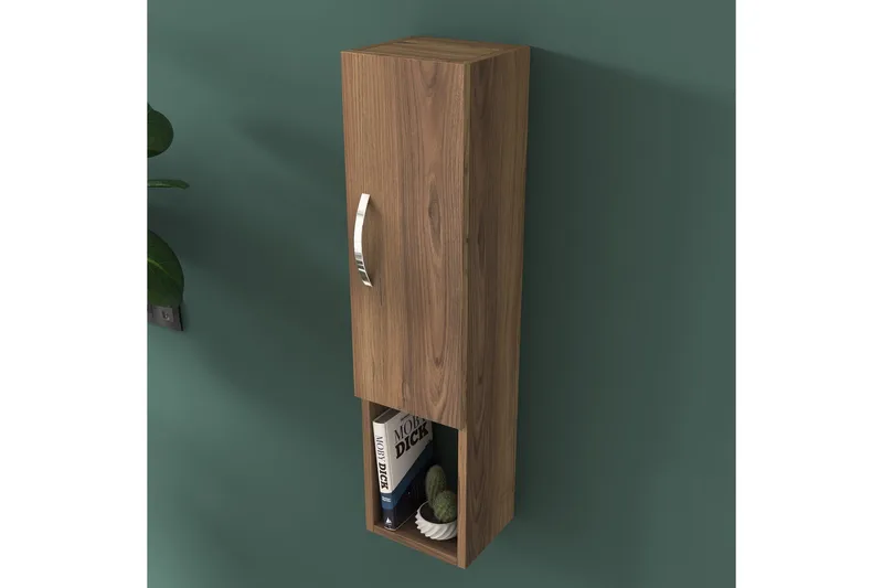 Dannderic Bokhylla 19x22 cm - Valnöt/Silver - Förvaring - Hyllor - Bokhylla