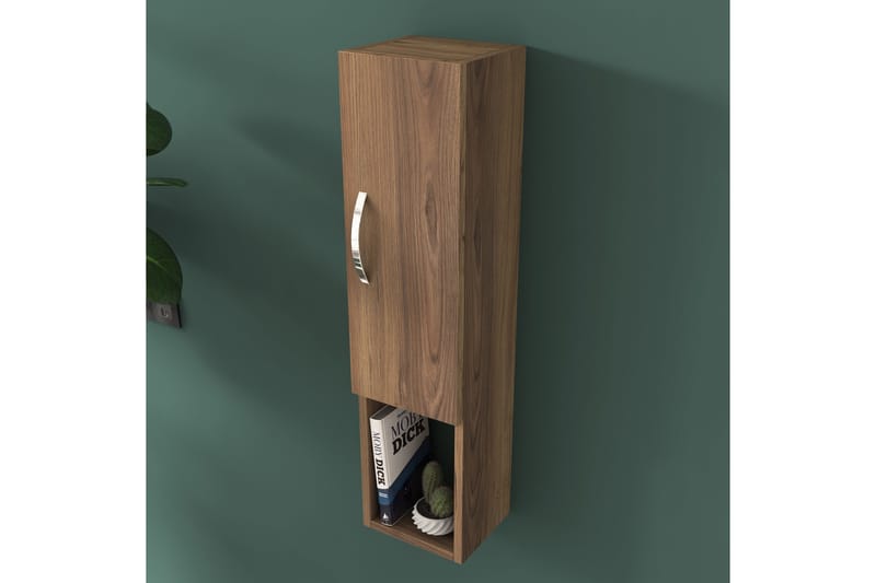 Dannderic Bokhylla 19x22 cm - Valnöt/Silver - Förvaring - Hyllor - Bokhylla