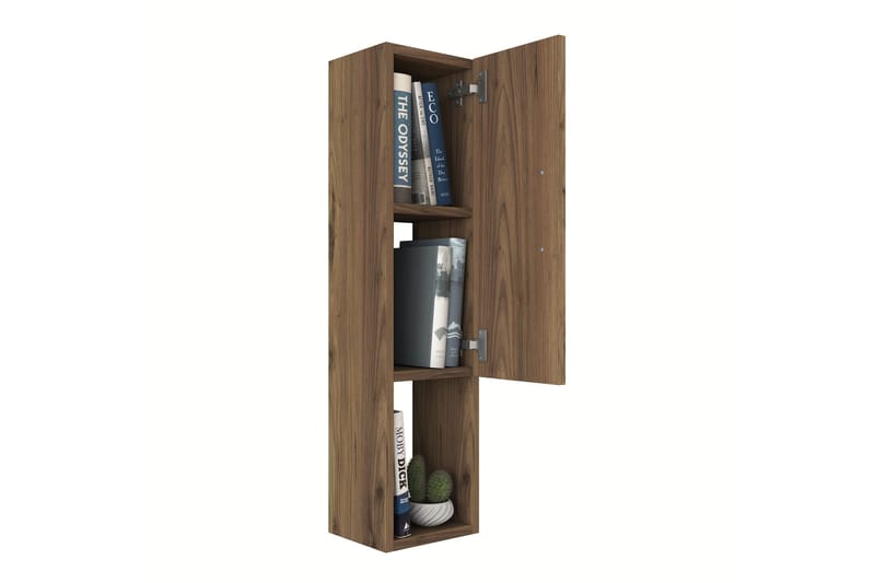 Dannderic Bokhylla 19x22 cm - Valnöt/Silver - Förvaring - Hyllor - Bokhylla