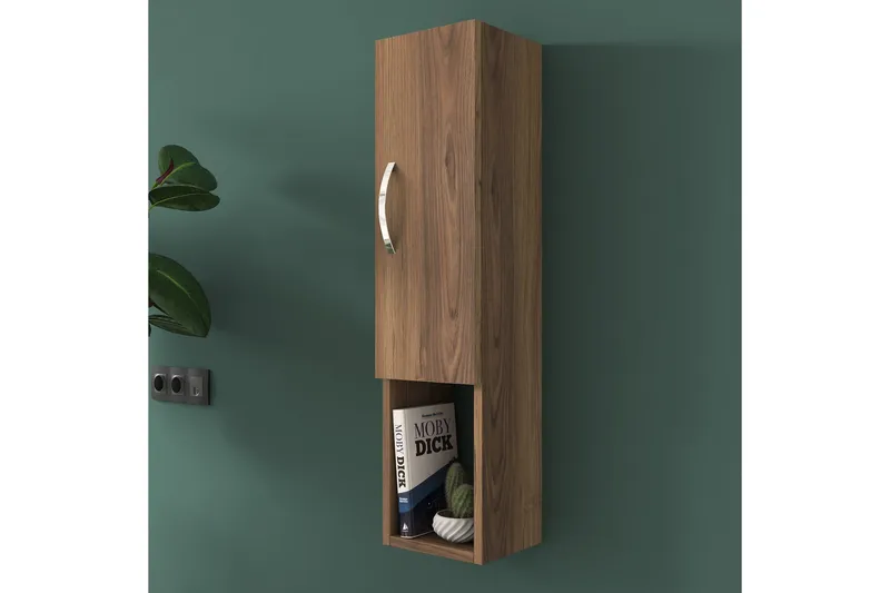 Dannderic Bokhylla 19x22 cm - Valnöt/Silver - Förvaring - Hyllor - Bokhylla