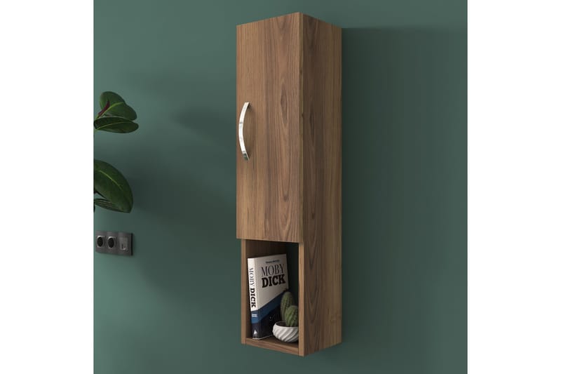 Dannderic Bokhylla 19x22 cm - Valnöt/Silver - Förvaring - Hyllor - Bokhylla