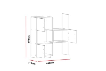 Decorotika Bokhylla 65 cm i Målat Trä - Vit - Förvaring - Hyllor - Bokhylla