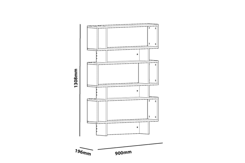 Decorotika Bokhylla 90 cm i Målat Trä - Vit - Förvaring - Hyllor - Bokhylla