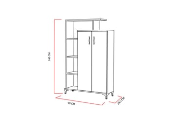 Decorotika Bokhylla 90 cm i Målat Trä - Vit - Förvaring - Hyllor - Bokhylla