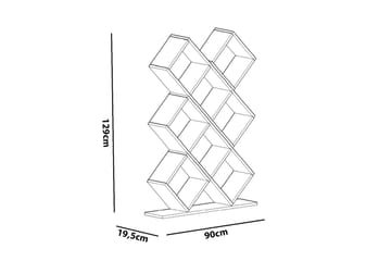 Decorotika Bokhylla 90 cm i Målat Trä - Vit - Förvaring - Hyllor - Bokhylla