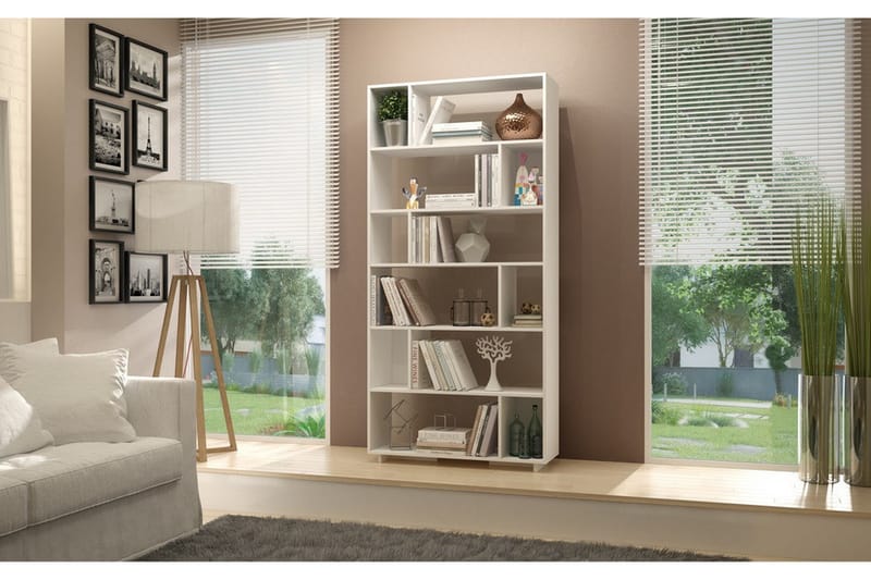Decorotika Bokhylla 90 cm i Målat Trä - Vit - Förvaring - Hyllor - Bokhylla