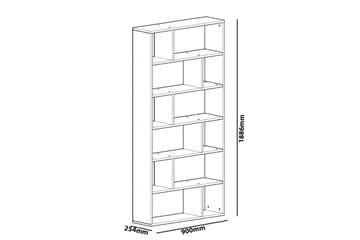 Decorotika Bokhylla 90 cm i Målat Trä - Vit - Förvaring - Hyllor - Bokhylla
