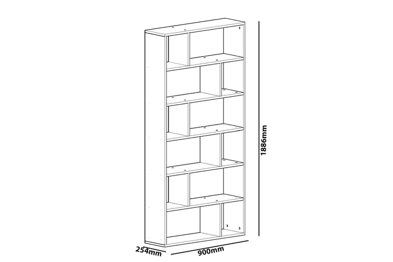 Decorotika Bokhylla 90 cm i Målat Trä - Vit - Förvaring - Hyllor - Bokhylla