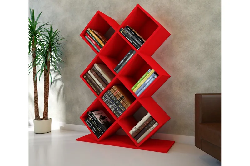 Decorotika Bokhylla - Röd - Förvaring - Hyllor - Bokhylla