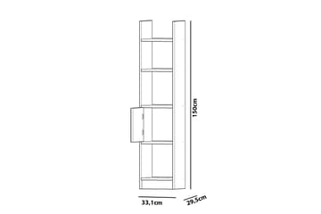Decorotika Bokhylla Smal - Vit - Förvaring - Hyllor - Bokhylla