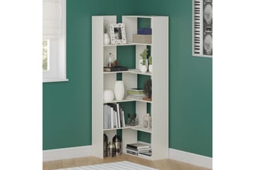 Decorotika Utdragbar Bokhylla 140 cm i Målat Trä - Vit - Förvaring - Hyllor - Bokhylla