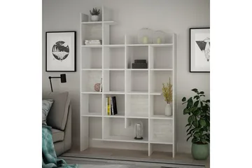 Decorta Bokhylla 122 cm i Målat Trä - Vit - Förvaring - Hyllor - Bokhylla
