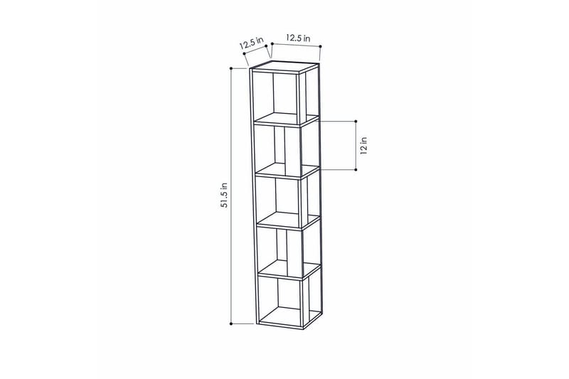 Decorta Bokhylla 32 cm i Målat Trä - Vit - Förvaring - Hyllor - Bokhylla