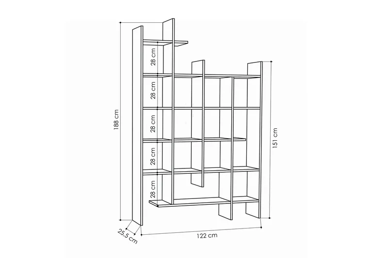 Decorta Bokhylla - Ek - Förvaring - Hyllor - Bokhylla