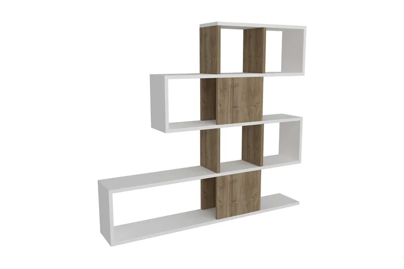 Decorta Bokhylla, Vit/Valnöt