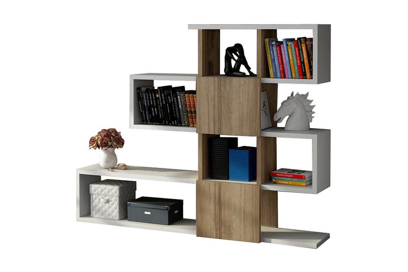 Decorta Bokhylla - Vit/Valnöt - Förvaring - Hyllor - Bokhylla