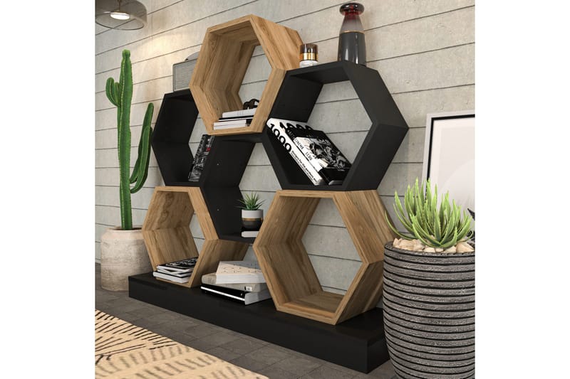 Desgrar Bokhylla 120x109 cm - Svart - Förvaring - Hyllor - Bokhylla