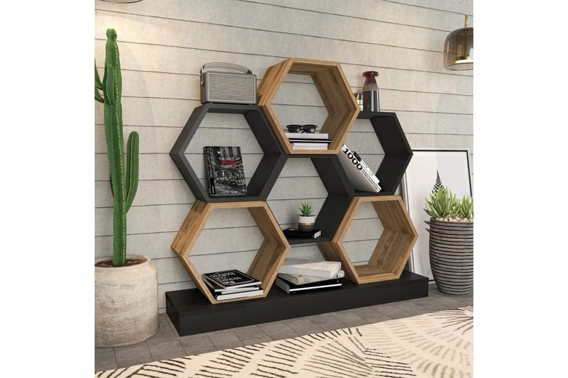 Desgrar Bokhylla 120x109 cm - Svart - Förvaring - Hyllor - Bokhylla