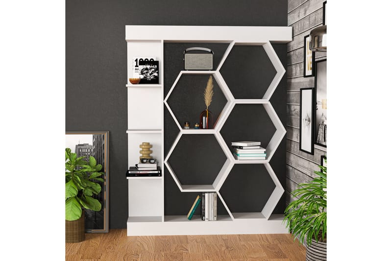 Desgrar Bokhylla 140x177,4 cm - Vit - Förvaring - Hyllor - Bokhylla