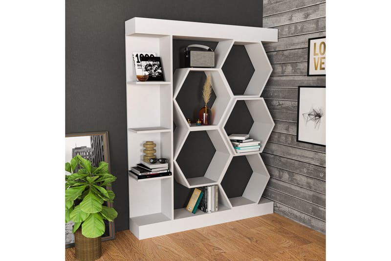 Desgrar Bokhylla 140x177,4 cm - Vit - Förvaring - Hyllor - Bokhylla