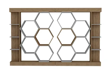 Desgrar Bokhylla 140x177,4 cm - Vit - Förvaring - Hyllor - Bokhylla