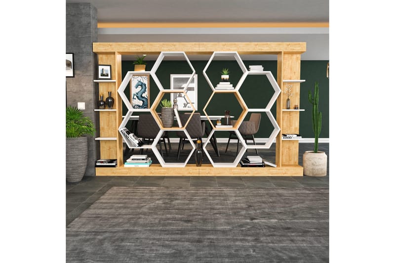 Desgrar Bokhylla 140x177,4 cm - Vit - Förvaring - Hyllor - Bokhylla