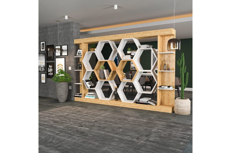 Desgrar Bokhylla 140x177,4 cm - Vit - Förvaring - Hyllor - Bokhylla