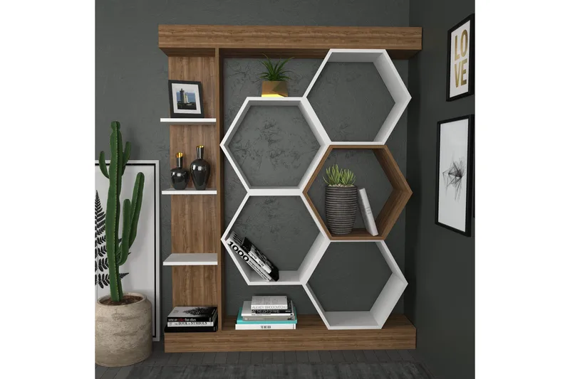 Desgrar Bokhylla 140x177,4 cm - Vit - Förvaring - Hyllor - Bokhylla