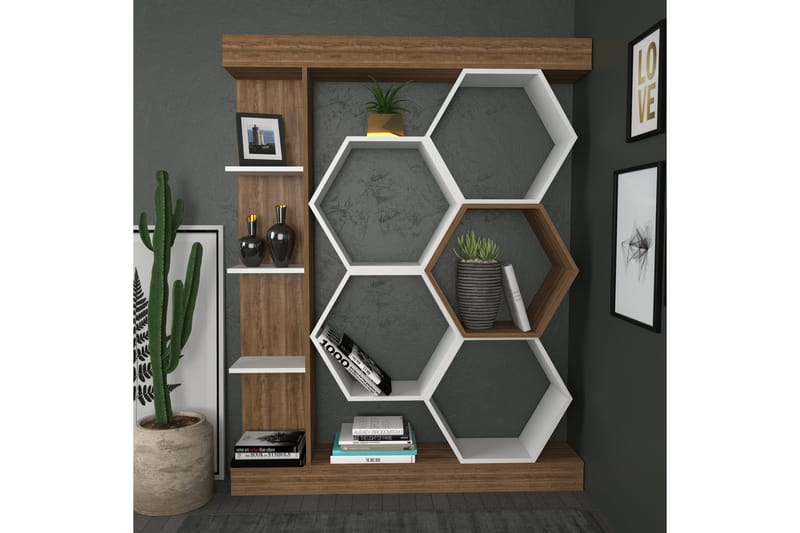 Desgrar Bokhylla 140x177,4 cm - Vit - Förvaring - Hyllor - Bokhylla