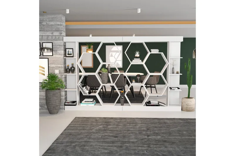 Desgrar Bokhylla 140x177,4 cm - Vit - Förvaring - Hyllor - Bokhylla