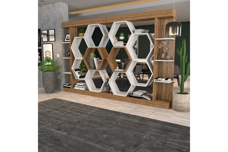 Desgrar Bokhylla 140x177,4 cm - Vit - Förvaring - Hyllor - Bokhylla