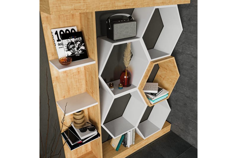 Desgrar Bokhylla 140x177,4 cm - Vit - Förvaring - Hyllor - Bokhylla