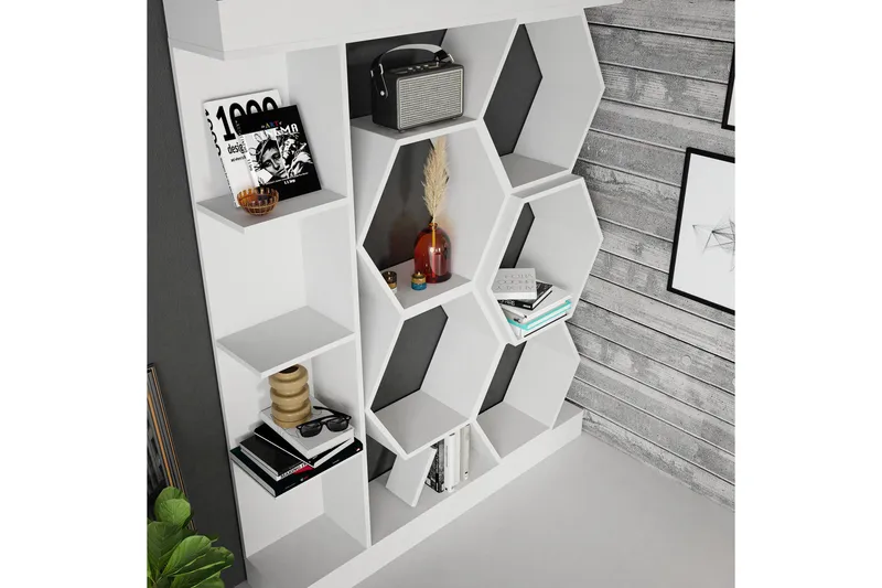 Desgrar Bokhylla 140x177,4 cm - Vit - Förvaring - Hyllor - Bokhylla