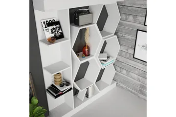 Desgrar Bokhylla 140x177,4 cm - Vit - Förvaring - Hyllor - Bokhylla
