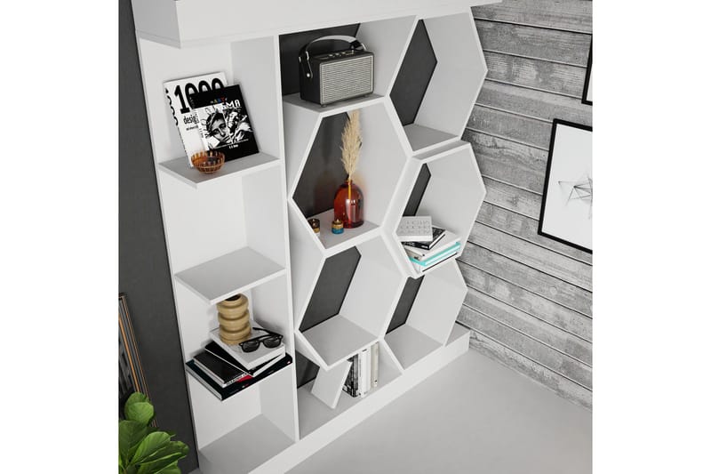 Desgrar Bokhylla 140x177,4 cm - Vit - Förvaring - Hyllor - Bokhylla