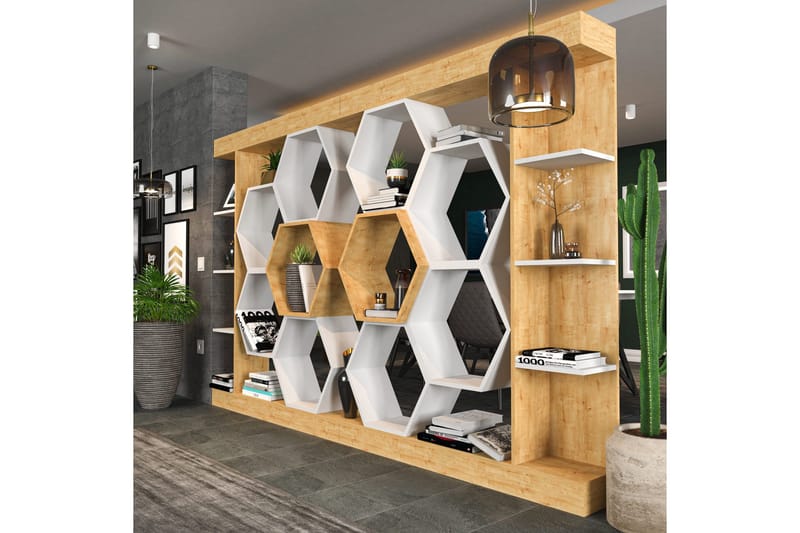 Desgrar Bokhylla 140x177,4 cm - Vit - Förvaring - Hyllor - Bokhylla