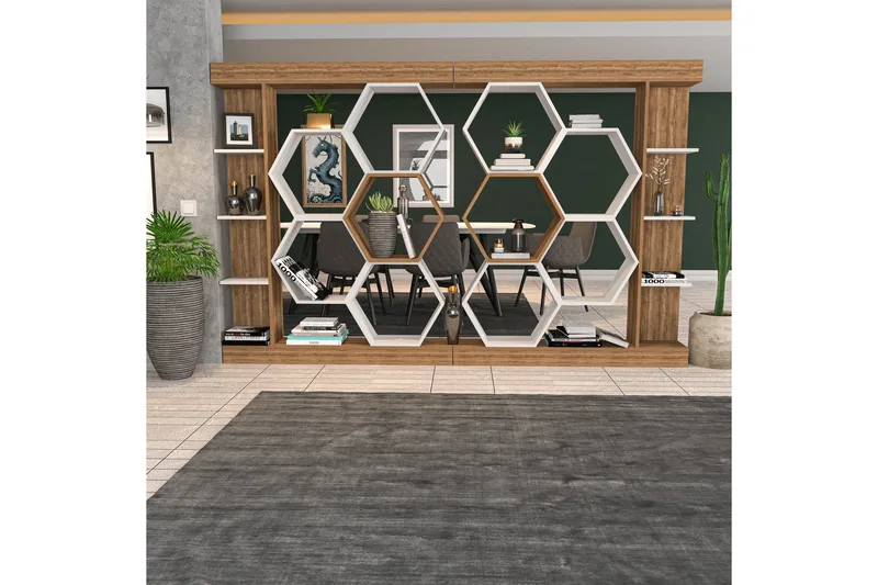 Desgrar Bokhylla 140x177,4 cm - Vit - Förvaring - Hyllor - Bokhylla