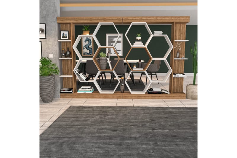 Desgrar Bokhylla 140x177,4 cm - Vit - Förvaring - Hyllor - Bokhylla