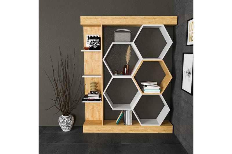 Desgrar Bokhylla 140x177,4 cm - Vit - Förvaring - Hyllor - Bokhylla