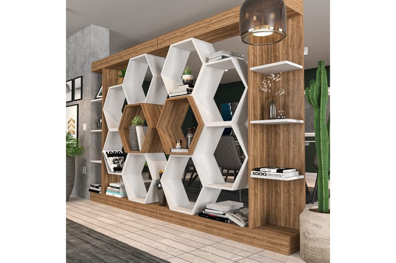 Desgrar Bokhylla 140x177,4 cm - Vit - Förvaring - Hyllor - Bokhylla