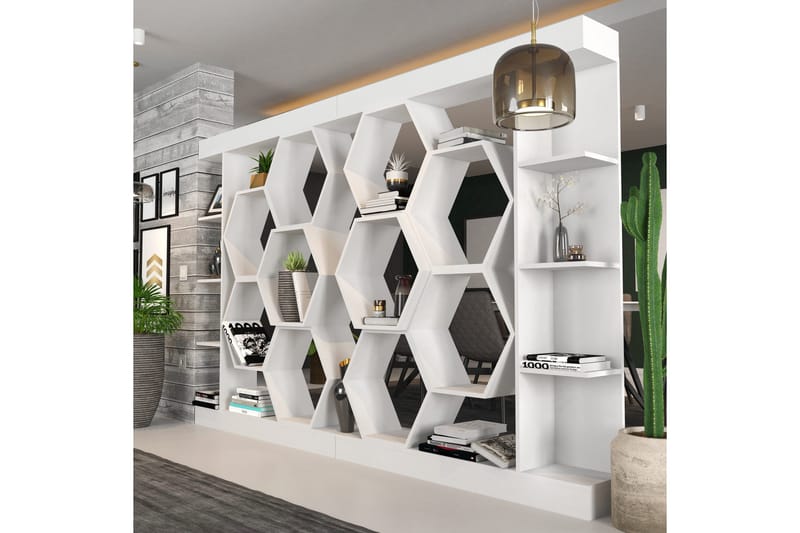 Desgrar Bokhylla 140x177,4 cm - Vit - Förvaring - Hyllor - Bokhylla