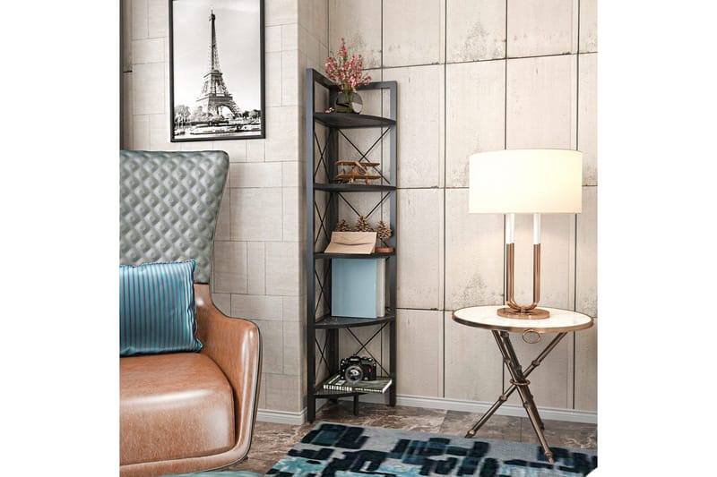 Desgrar Bokhylla 30,5x160 cm - Svart - Förvaring - Hyllor - Hörnhylla